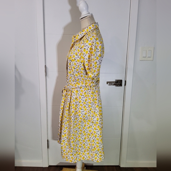 Boden Yellow Floral Shirt‑Dress - Picture 3 of 13